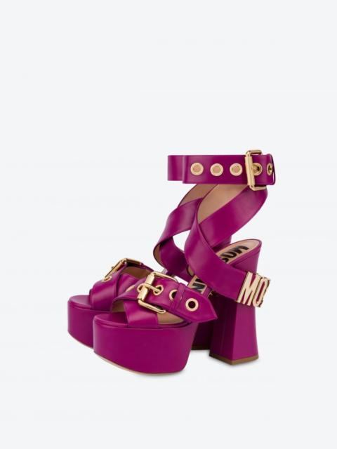 Moschino MOSCHINO BELT PLATFORM SANDALS