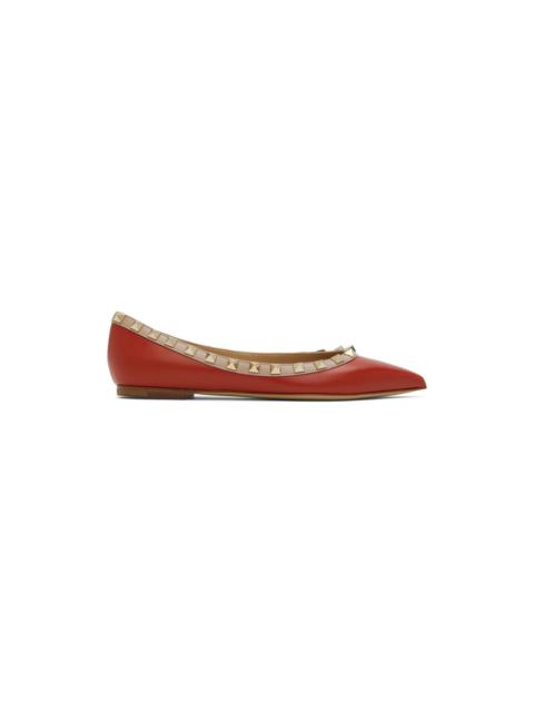 Valentino Red Rockstud Ballerina Flats