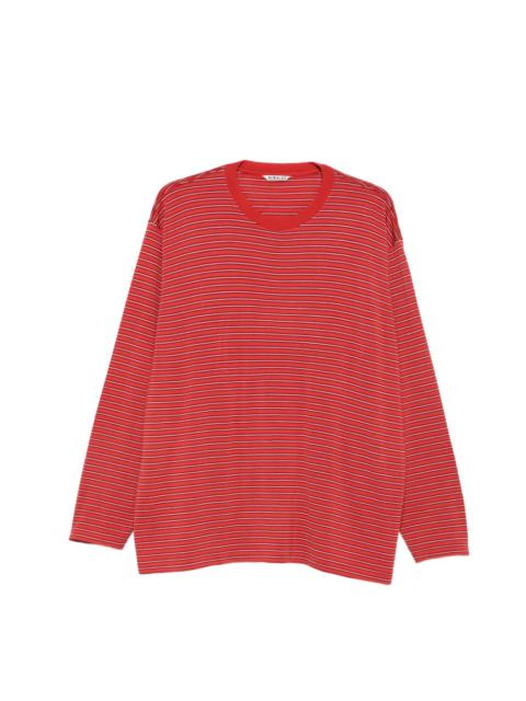 AURALEE striped long-sleeve T-shirt