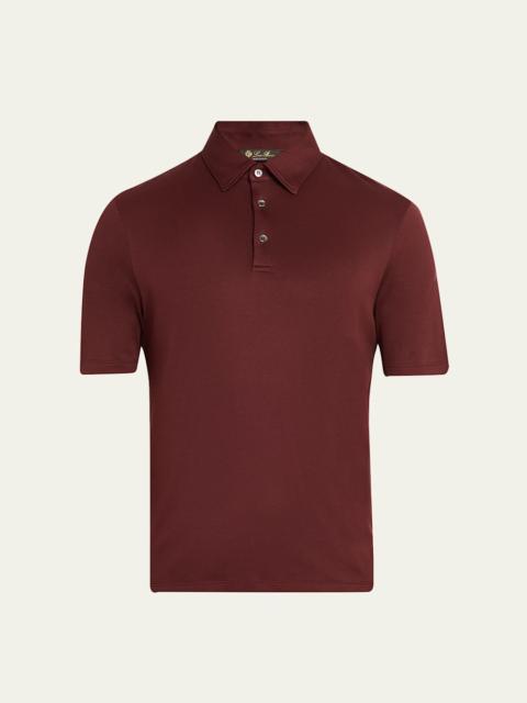 Loro Piana Men's Tremezzo Sea Island Cotton Polo Shirt