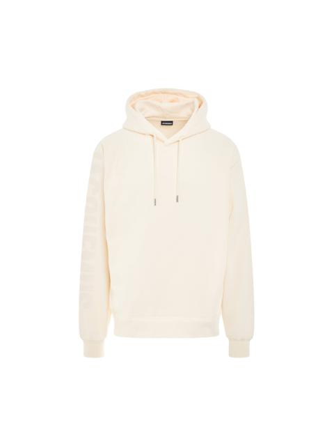 JACQUEMUS Typo Logo Hoodie in Light Beige