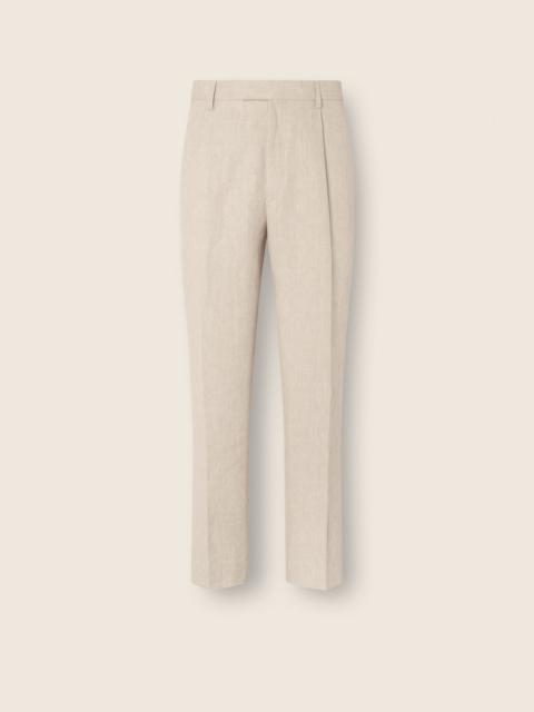 ZEGNA LIGHT TAUPE LINEN PANTS