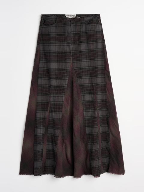 Our Legacy Rebel Skirt Dusty Merlot Check Flannel