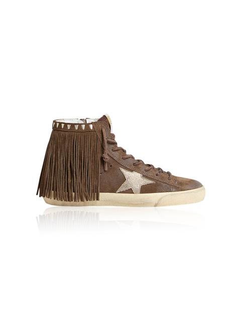 Francy Fringed Suede Sneaker brown