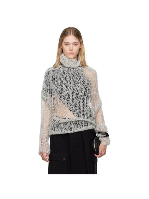 Yohji Yamamoto Gray Dian 2 R-Mohair Turtleneck