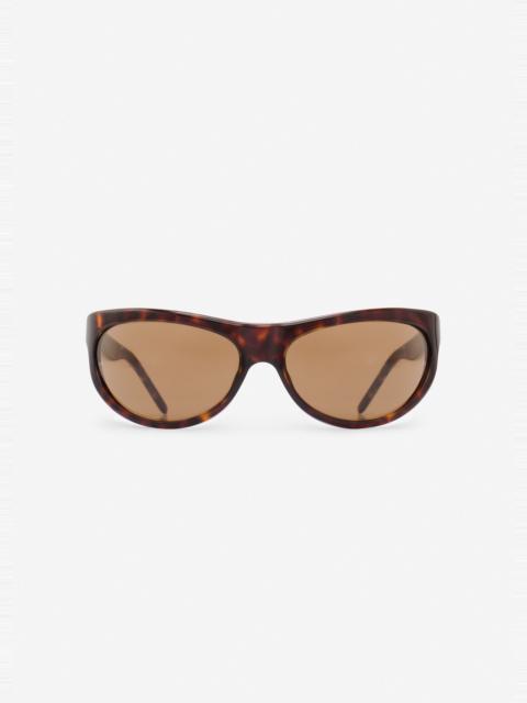 MAGDA BUTRYM Semi-round sunglasses in tortoise with brown lenses