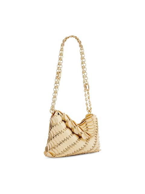 rabanne Leather Paillette Shoulder Bag gold