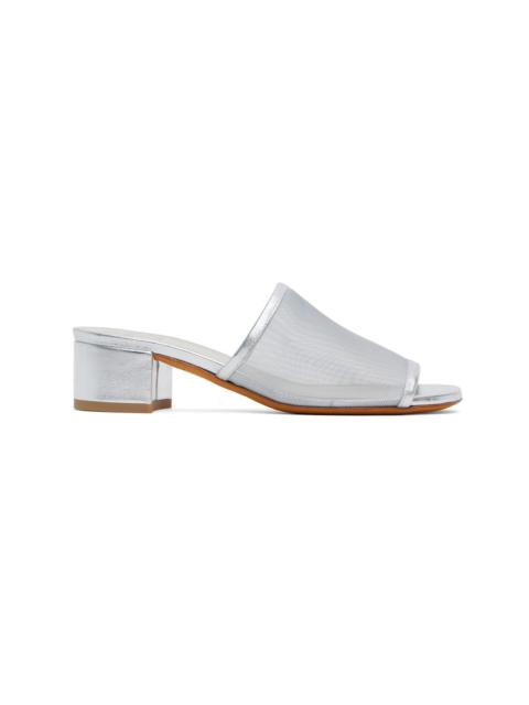 MARYAM NASSIR ZADEH Silver Sophie Slide Heeled Sandals