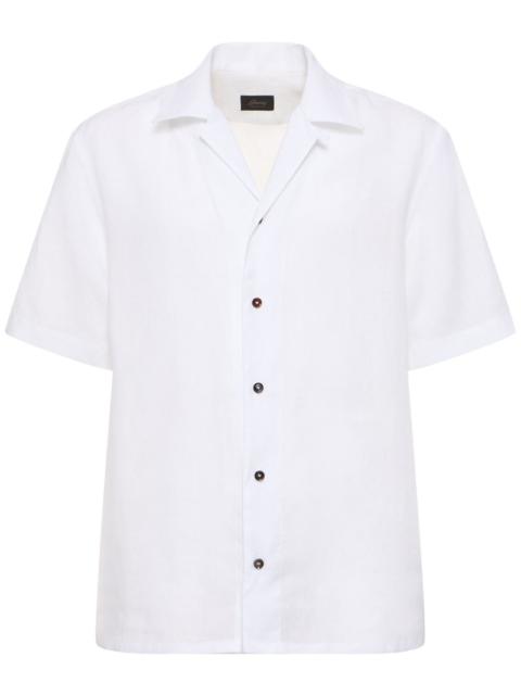 Brioni Short sleeve linen shirt