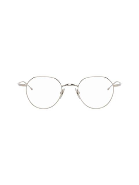Thom Browne Silver Titanium Round Glasses
