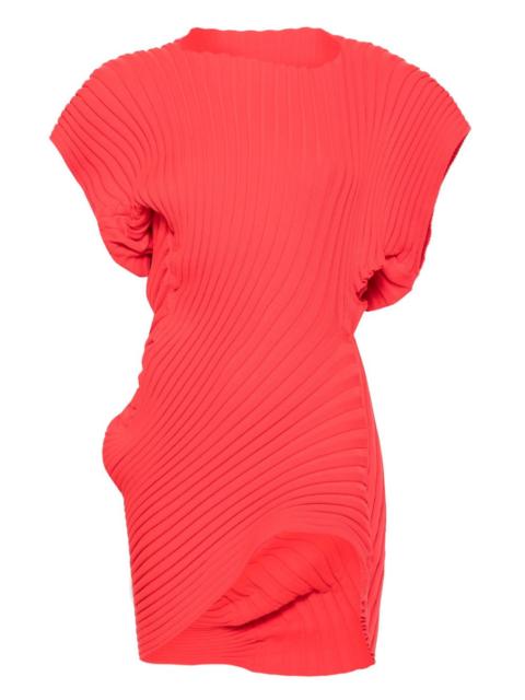 ISSEY MIYAKE ribbed-knit short-sleeved top