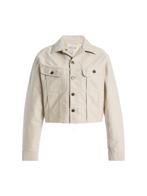 Maison Margiela Cropped Denim Jacket ivory