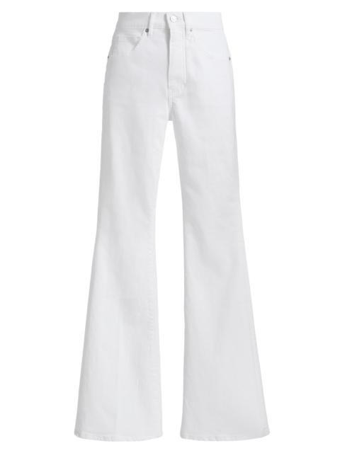 VERONICA BEARD Women's Bevery Skinny Flare Twill Pants - White