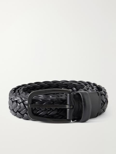 ZEGNA 3.2cm Braided Leather Belt