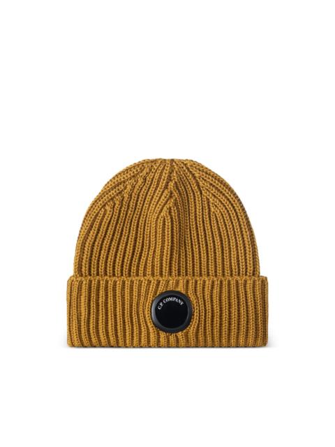 C.P. Company Goggle-detail ribbed beanie hat