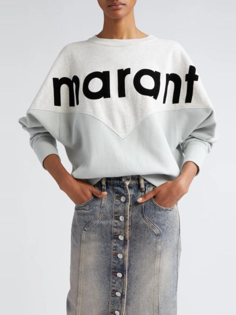 Isabel Marant Étoile Houston Colorblock Cotton Graphic Sweatshirt