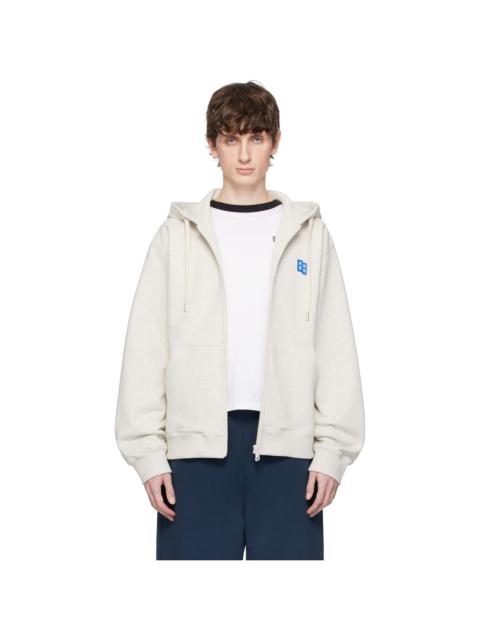 ADER error Gray Sig; TRS Tag 01 Zip-Up Hoodie