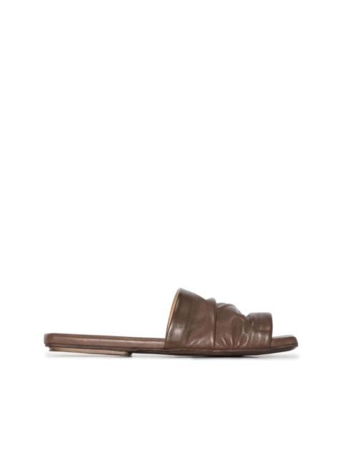 Tavola ruched flat sandals