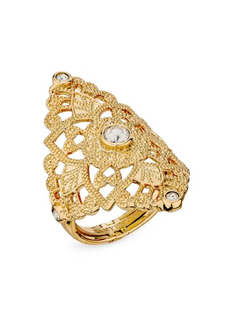 RAMY BROOK Women's Medallion Filagree Laya Goldtone & Cubic Zirconia Ring - Gold