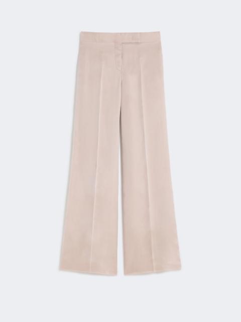 Max Mara RASOIO Long silk trousers - CAMEL