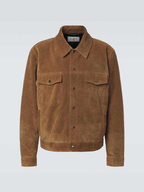 SAINT LAURENT Suede blouson jacket
