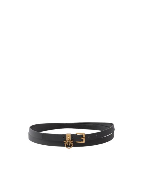 PINKO logo-plaque leather belt