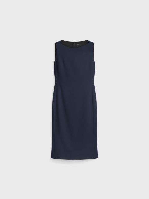 Theory Flared Dress in Admiral Crepe