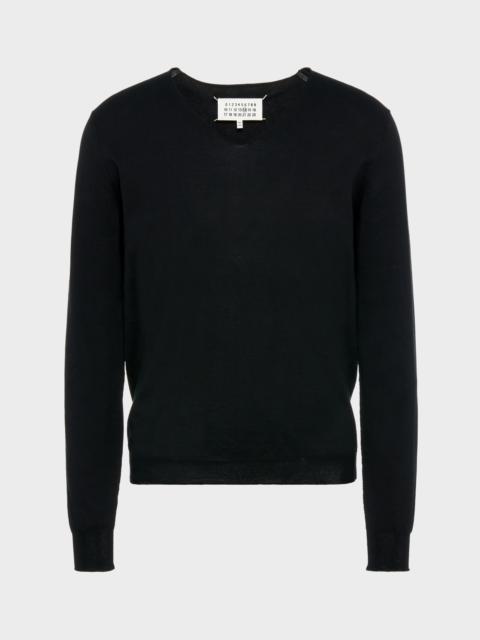 Maison Margiela Cotton V-Neck Sweater
