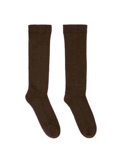 Rick Owens DRKSHDW Brown 'Lido' Socks