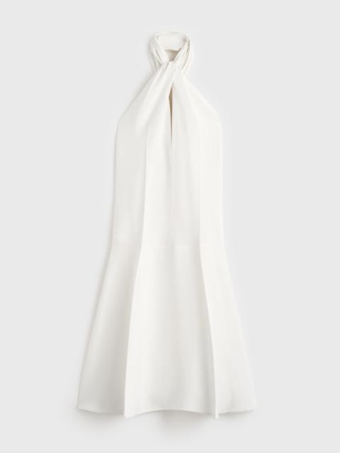 TOTEME Twist halter dress ecru