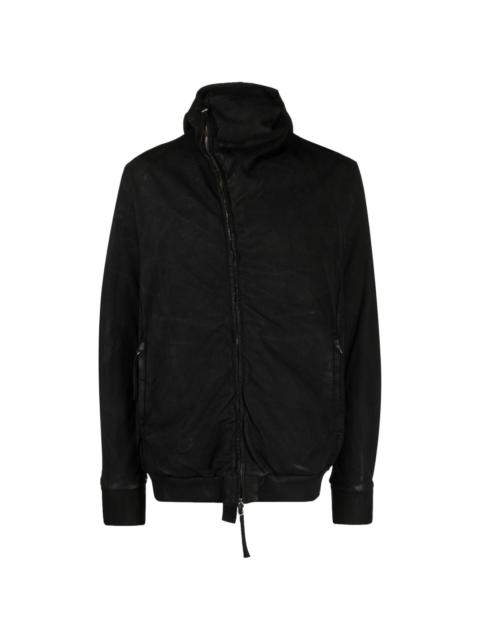 long-sleeved zipped hoodie