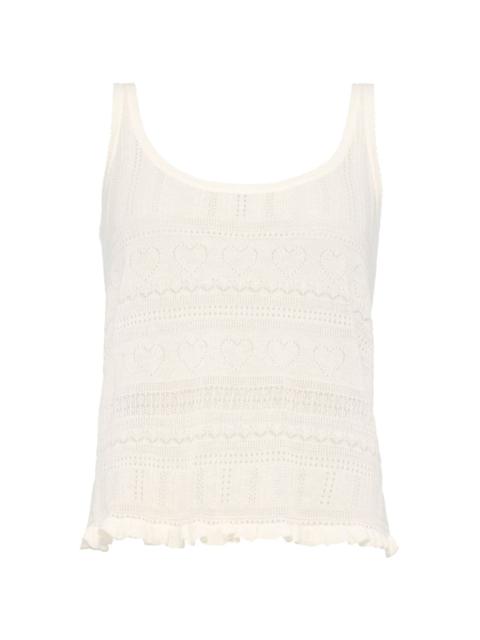 ERES IrÃ¨ne lace cashmere tank top