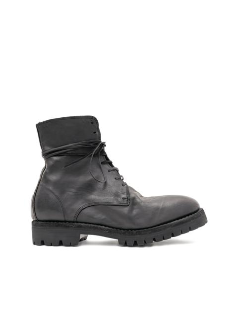 Guidi horse leather lace-up boots