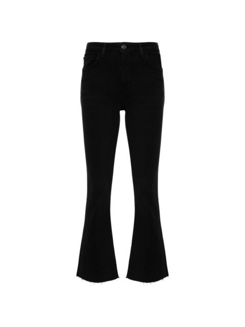 FRAME Le Crop Mini Boot Raw Fray jeans