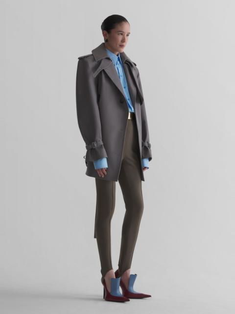 MUGLER grey short trench coat