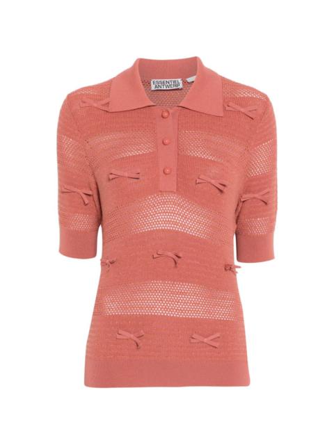 ESSENTIEL ANTWERP Jarts bow-detail polo shirt
