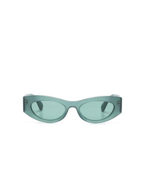 Lanvin logo-lettering rectangle-frame sunglasses