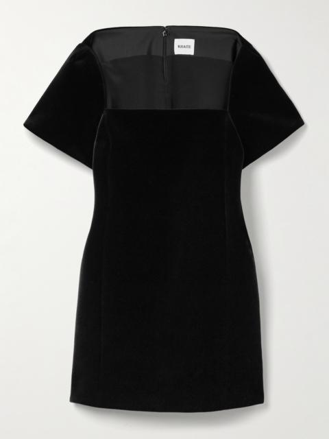 KHAITE Benji Velvet Mini Dress