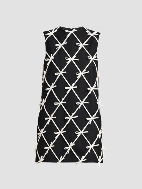 Moschino Women's Bow-Detail Wool Shift Mini Dress - Black