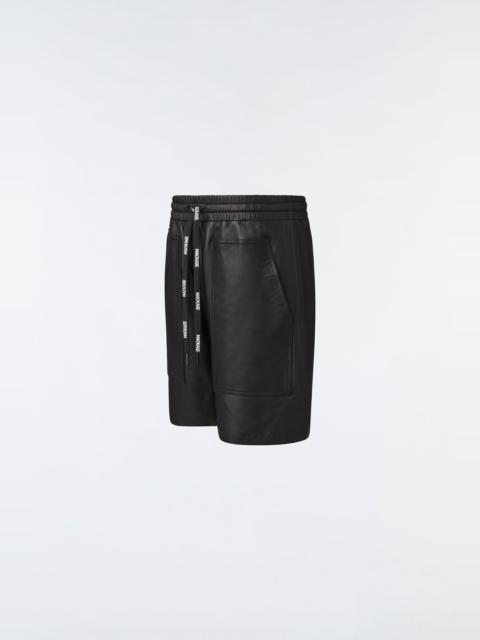 MACKAGE ELWOOD (R)Leather Bermuda shorts for men