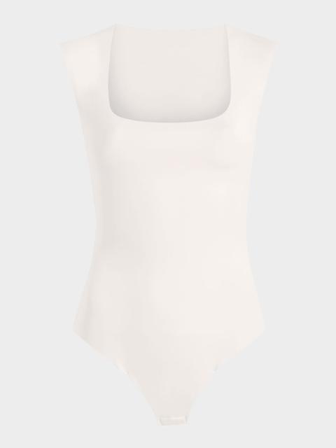 commando Cap-Sleeve Neoprene Thong Bodysuit