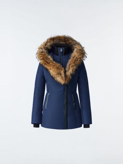 MACKAGE ADALI down coat with natural fur Signature Mackage Collar