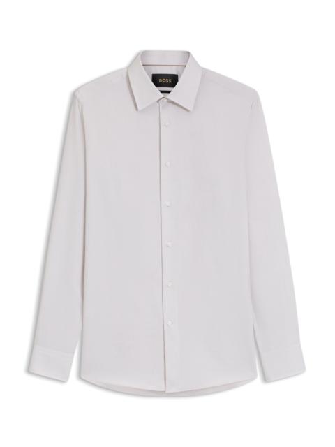 BOSS SLIM-FIT SHIRT IN ITALIAN-MADE STRUCTURED COTTON