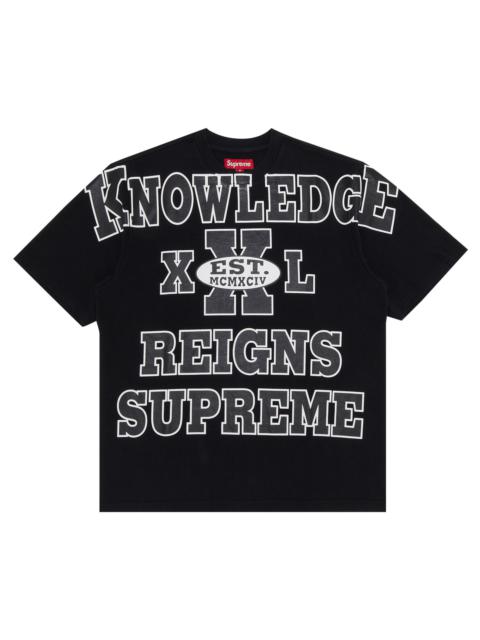 Supreme Overprint Knowledge Short-Sleeve Top 'Black'