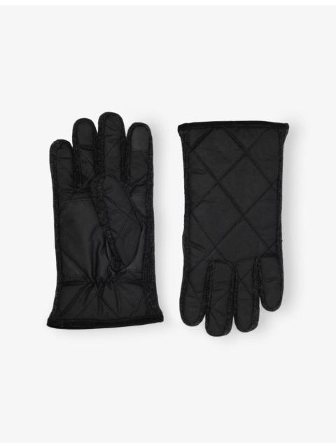 Barbour Westerdale Quilted Waxed-Cotton Gloves