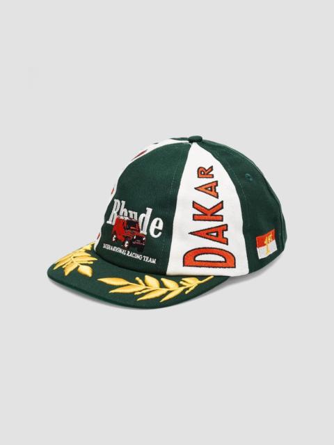 Rhude Men's Paris-Dakar International Race Team Hat - Green White Orange