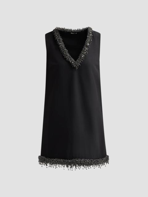 SIMKHAI Women's Reux Embellished V-Neck Minidress - Black