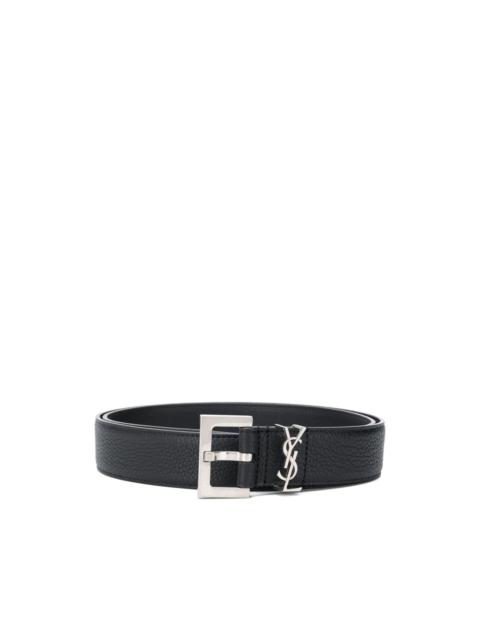 SAINT LAURENT Cassandre leather belt