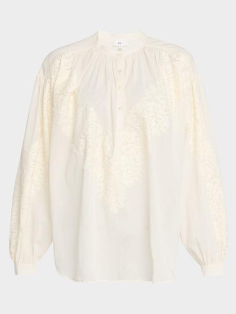 A.L.C. Elaine High-Neck Lace Top