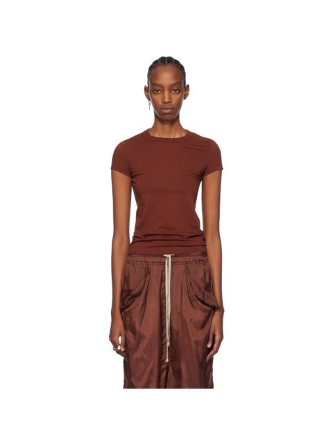 Rick Owens Brown Cropped Level T-Shirt